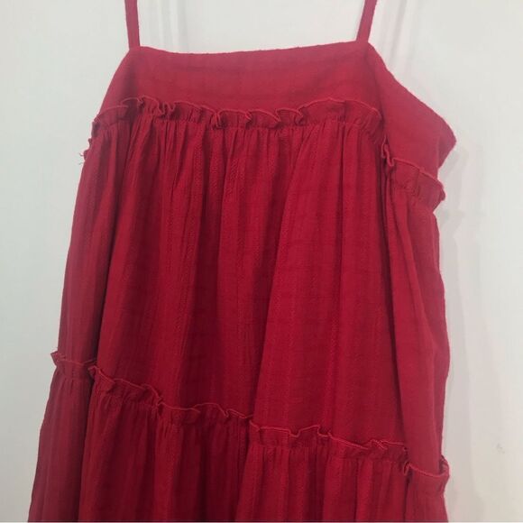 Sugar + Lips Red Tiered Sundress - Picture 6 of 16